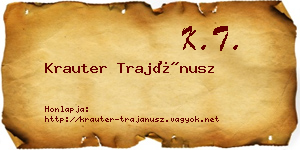 Krauter Trajánusz névjegykártya